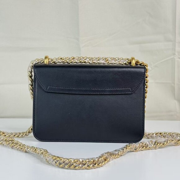 Gucci Black Pearly Peony Chain Shoulder Bag Leather - Picture 2 of 9